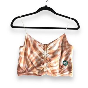 Aeropostale Bungee Cami Womens Size Large Seriously Soft Tie‎ Dye Ruched Front